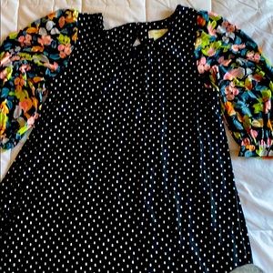 Anthropologie’s Maeve Polkadot floral A-line dress